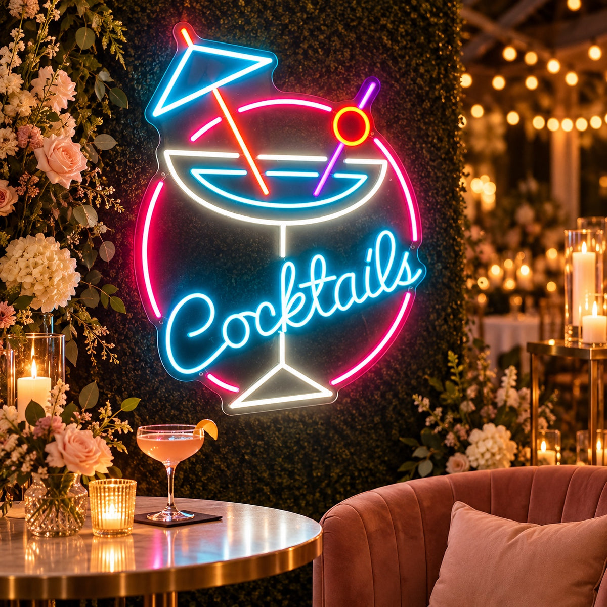 Cocktails Bar LED Neon Sign for Wedding Light Up Party Decor Wall Neon Signs - Shineneon