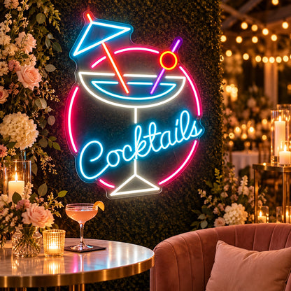 Cocktails Bar LED Neon Sign for Wedding Light Up Party Decor Wall Neon Signs - Shineneon