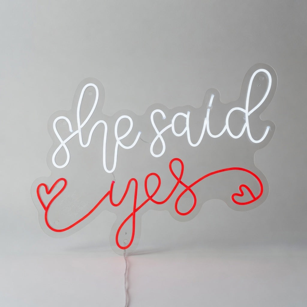 She Said Yes LED Neon Sign for Wedding - Shineneon