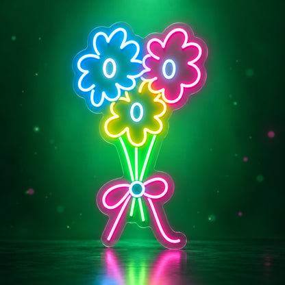 Bouquet of Flowers LED Neon Sign for Salon Light Up Business Decor - Shineneon