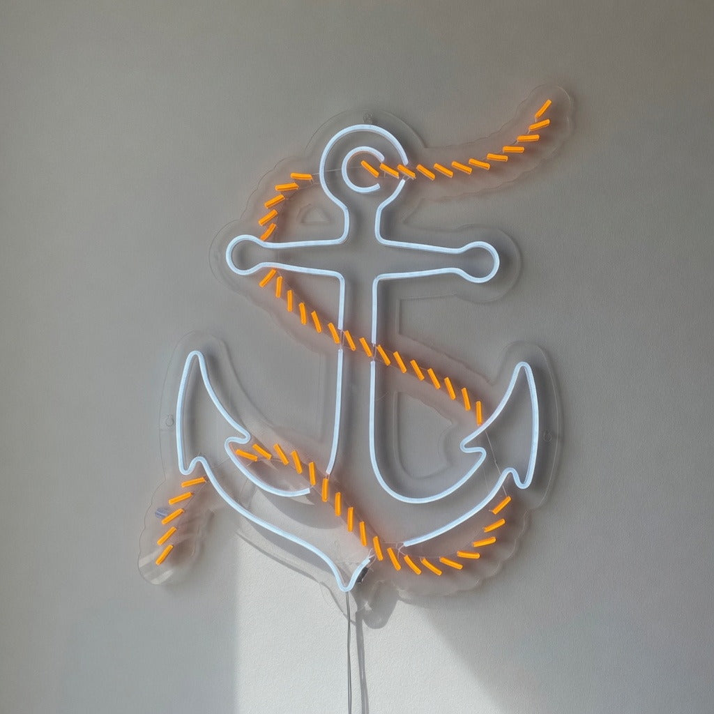 Anchor LED Neon Sign Two Tone Anchor Design - Shineneon
