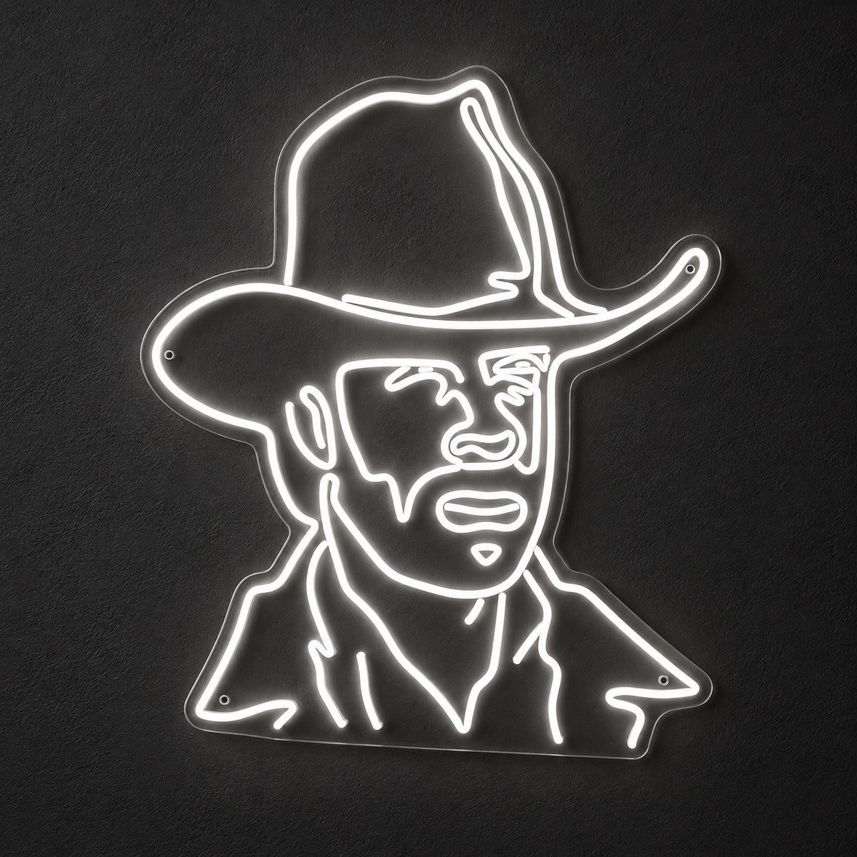 Cowboy Face Art LED Neon Sign for Man Cave Dimmable Wall Decor Wall Neon Signs - Shineneon