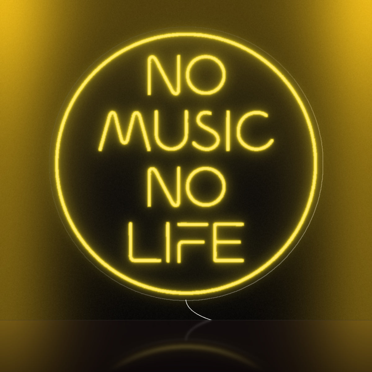 No Music No Life LED Neon Sign, Dimmable Wall Light - Shineneon