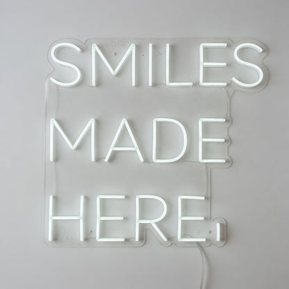 Smiles Made Here LED Neon Sign - Shineneon