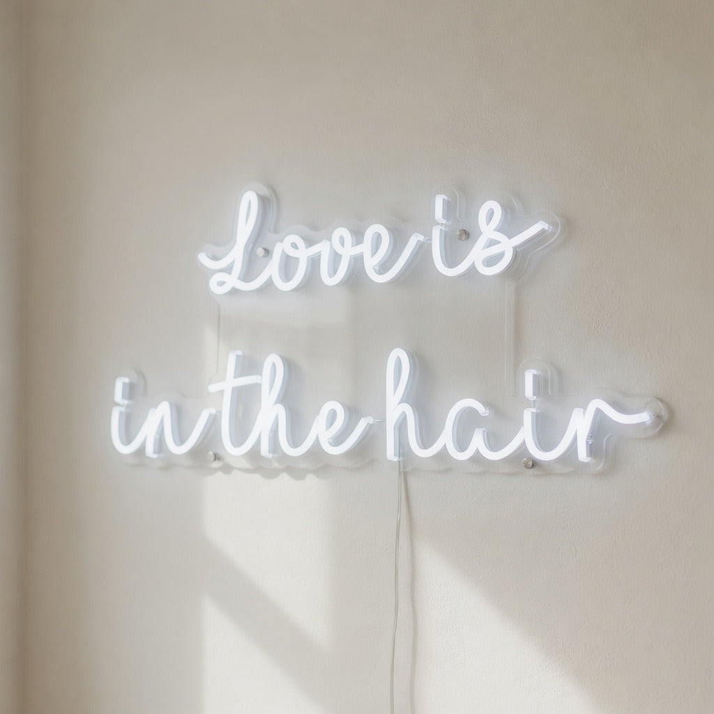 Love is in The Hair LED Neon Sign Greenery Wall Script - Shineneon