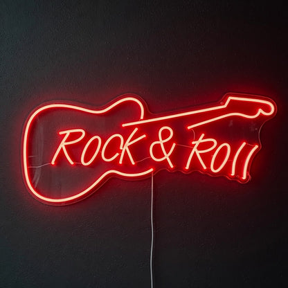 Rock Roll Guitar LED Neon Sign - Shineneon