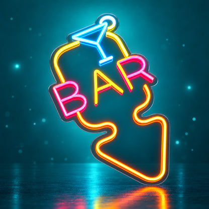 Cocktail Bar Arrow LED Neon Sign Dimmable Wall Light - Shineneon