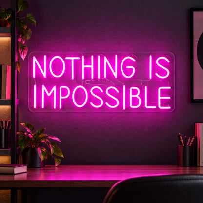 Nothing is Impossible LED Neon Sign Dimmable Wall Light - Shineneon