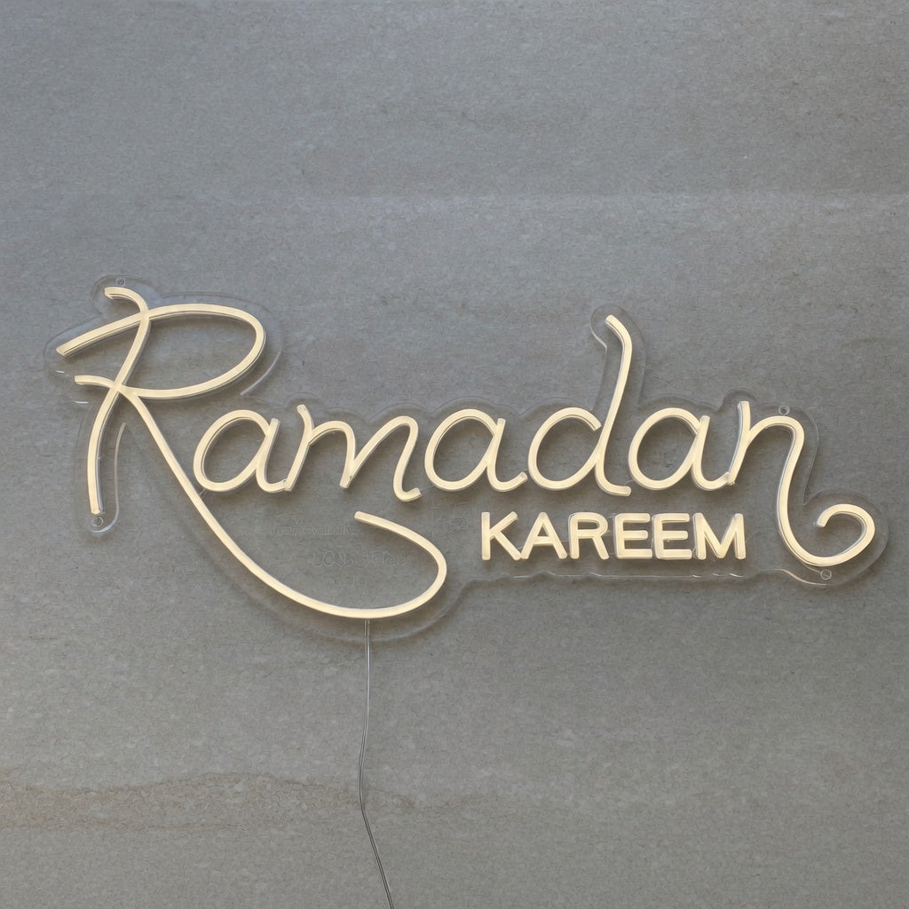 Ramadan Kareem LED Neon Sign Elegant Ornate Script - Shineneon