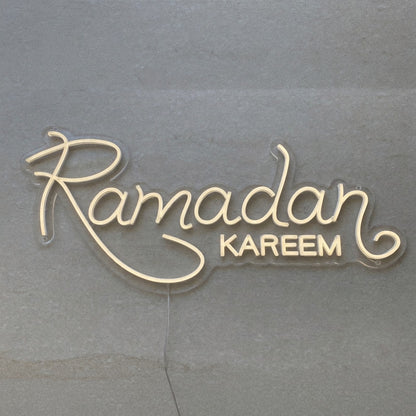 Ramadan Kareem LED Neon Sign Elegant Ornate Script - Shineneon