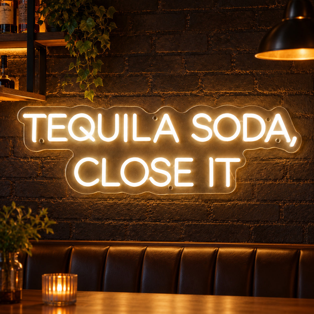 Tequila Soda Close It LED Neon Sign for Bar Light Up Business Decor - Shineneon