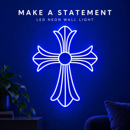 Cross Pattern LED Neon Sign Dimmable Wall Light Wall Neon Signs - Shineneon