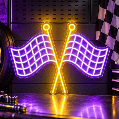 Finish Flags LED Neon Sign Dimmable Wall Light - Shineneon