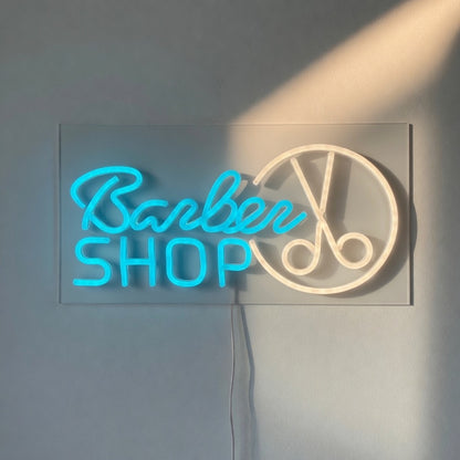 Barber Shop Scissors LED Neon Sign Dimmable Wall Light - Shineneon
