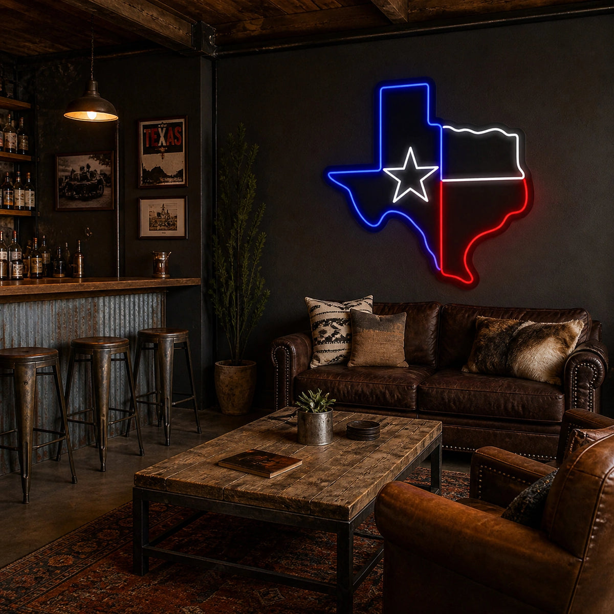 Texas State Outline Vintage LED Neon Sign Wall Neon Signs - Shineneon