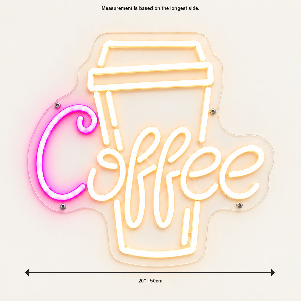 Takeout Coffee Script LED Neon Sign - Shineneon