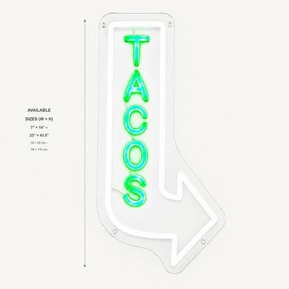 Tacos Arrow LED Neon Sign - Shineneon