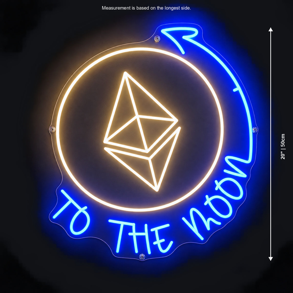 To The Moon LED Neon Sign Wall Neon Signs - Shineneon