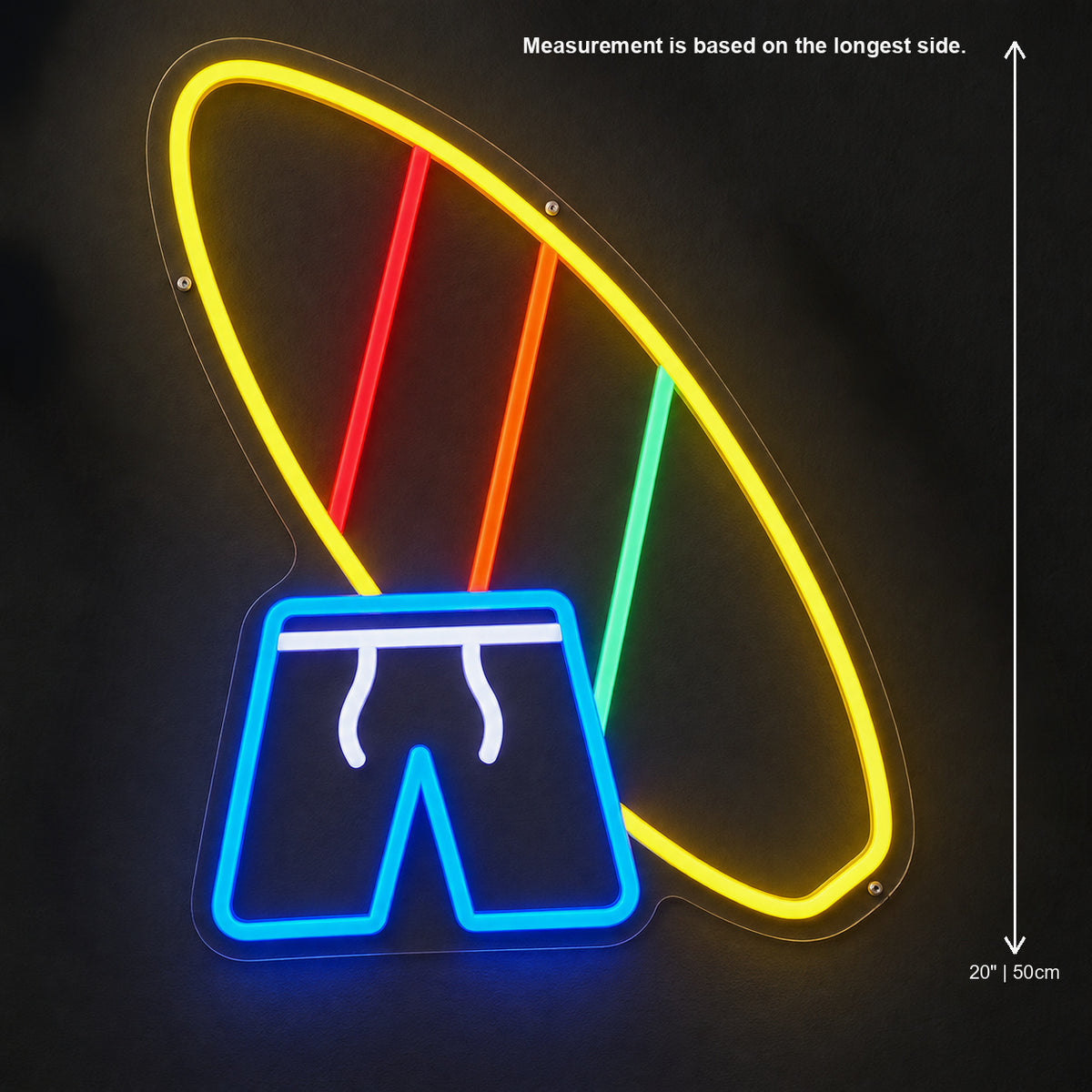 Shorts And Surfboard Beach LED Neon Sign - Shineneon