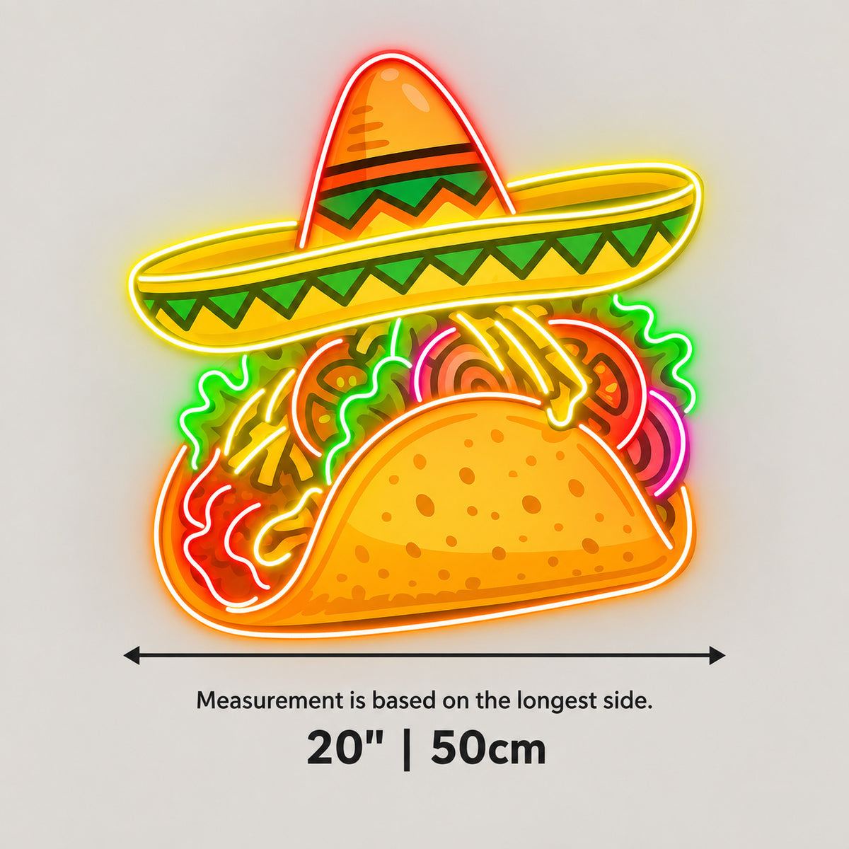 Sombrero Taco LED Neon Sign - Shineneon