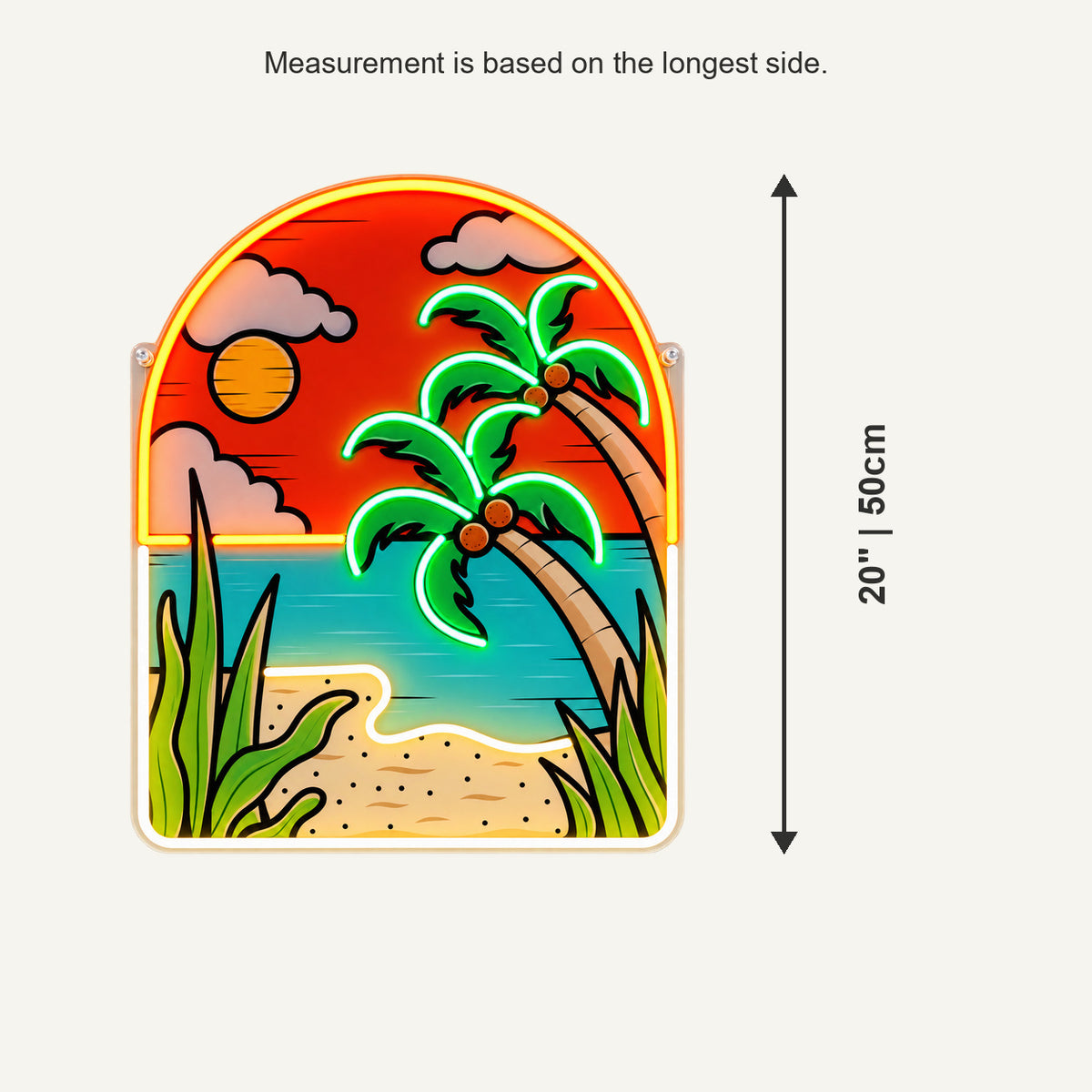 Tropical Island Sunset LED Neon Sign - Shineneon