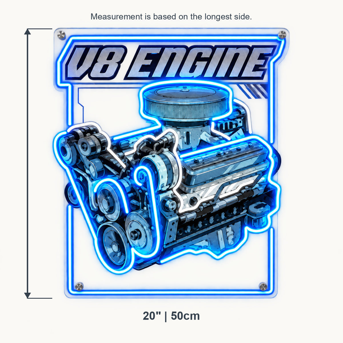 V8 Engine LED Neon Sign - Shineneon