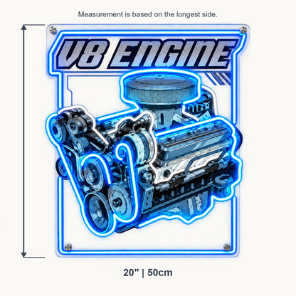 V8 Engine LED Neon Sign - Shineneon