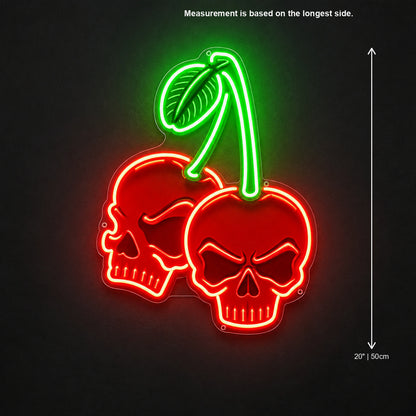 Skullcherryledneonacrylicartwork3 LED Neon Sign - Shineneon