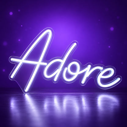 Adore LED Neon Sign Tilted Board Script - Facebook Ad Image