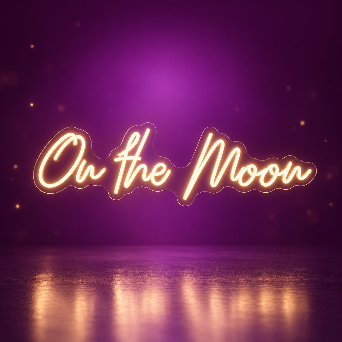 On The Moon LED Neon Sign Pegboard Scene Script - Facebook Ad Image