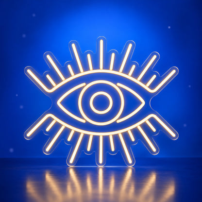 Evil Eye LED Neon Sign for Storefront Light Up Business Decor - Facebook Ad Image