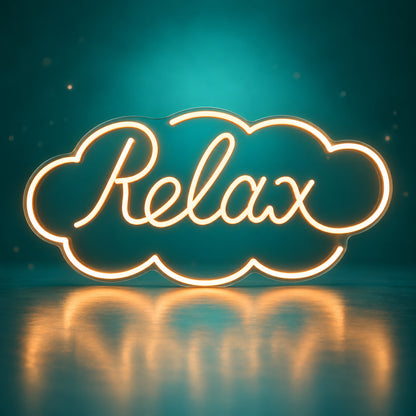 Relax Cloud LED Neon Sign Dimmable Wall Light - Facebook Ad Image