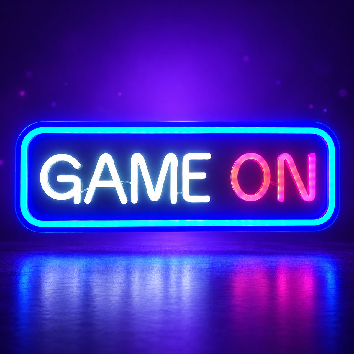 Game On LED Neon Sign for Man Cave Dimmable Wall Decor - Facebook Ad Image