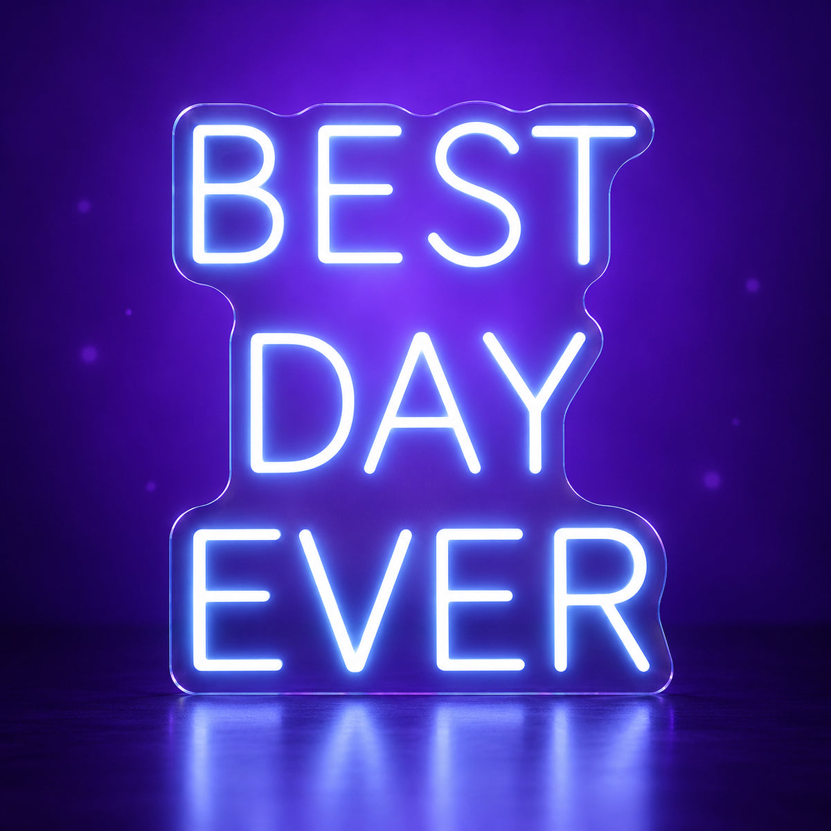 Best Day Ever LED Neon Sign Easel Stand Caps - Facebook Ad Image