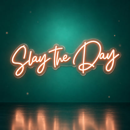 Slay The Day LED Neon Sign Dimmable Wall Light - Facebook Ad Image