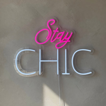 Stay Chic LED Neon Sign Dimmable Wall Light - Facebook Ad Image