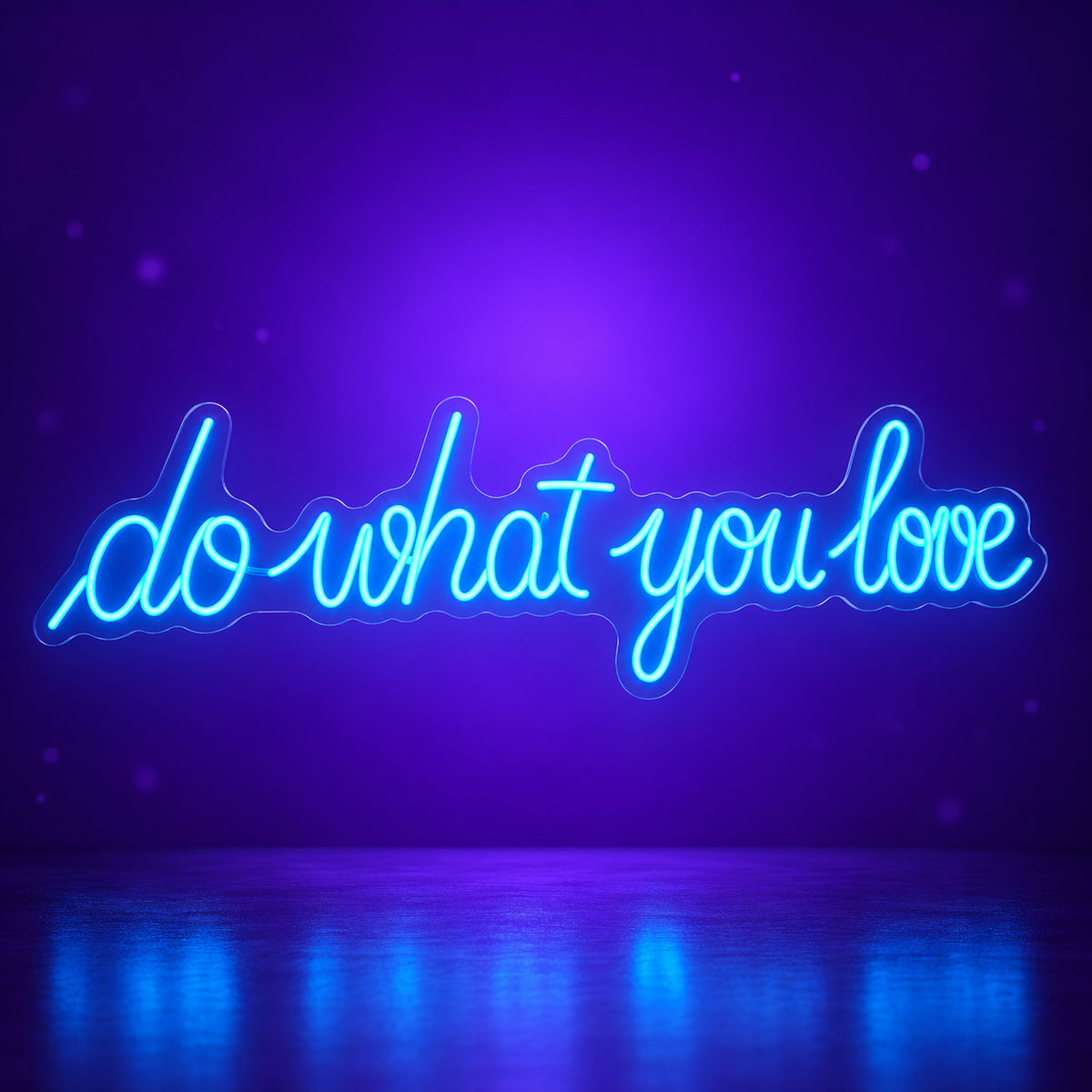 Do What You Love LED Neon Sign Clear Shelf Script - Facebook Ad Image