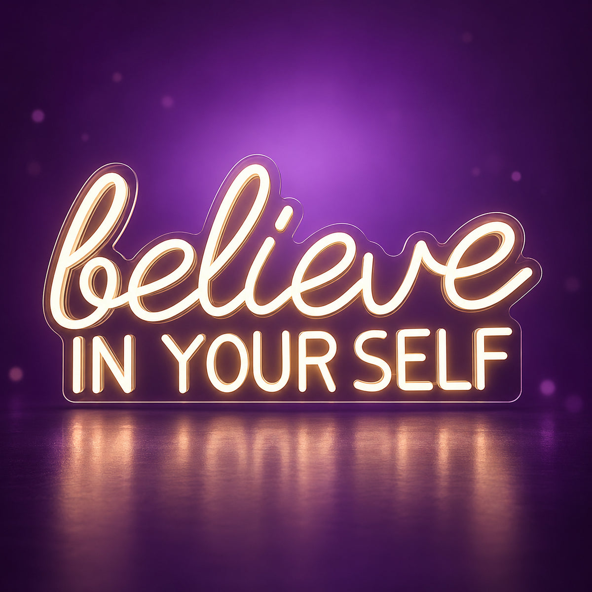 Believe in Your Self LED Neon Sign Dimmable Wall Light - Facebook Ad Image