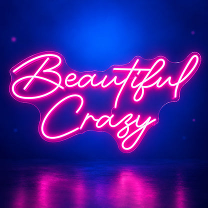 Beautiful Crazy LED Neon Sign Dimmable Wall Light - Facebook Ad Image