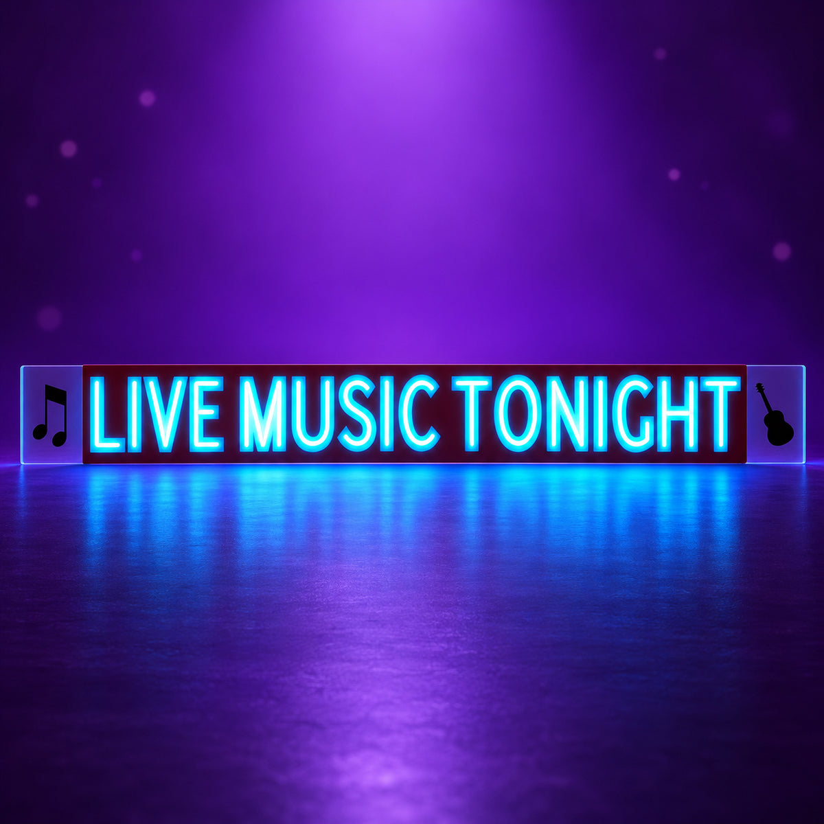 Live Music Tonight LED Neon Sign Dimmable Wall Light - Facebook Ad Image