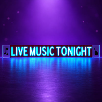 Live Music Tonight LED Neon Sign Dimmable Wall Light - Facebook Ad Image