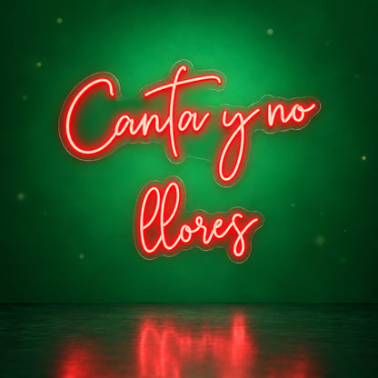 Canta y no llores LED Neon Sign Dimmable Wall Light - Facebook Ad Image
