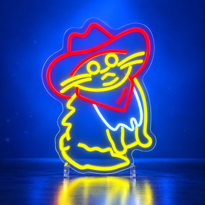 Cowboy Cat LED Neon Sign Dimmable Wall Light - Facebook Ad Image
