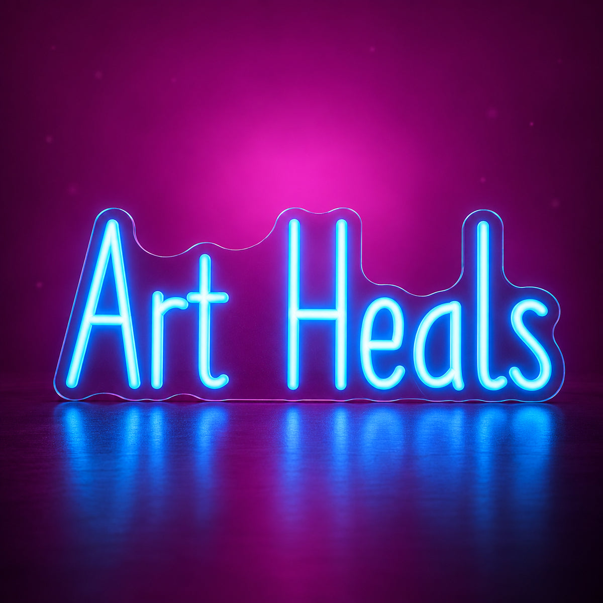 Art Heals LED Neon Sign Dimmable Wall Light - Facebook Ad Image