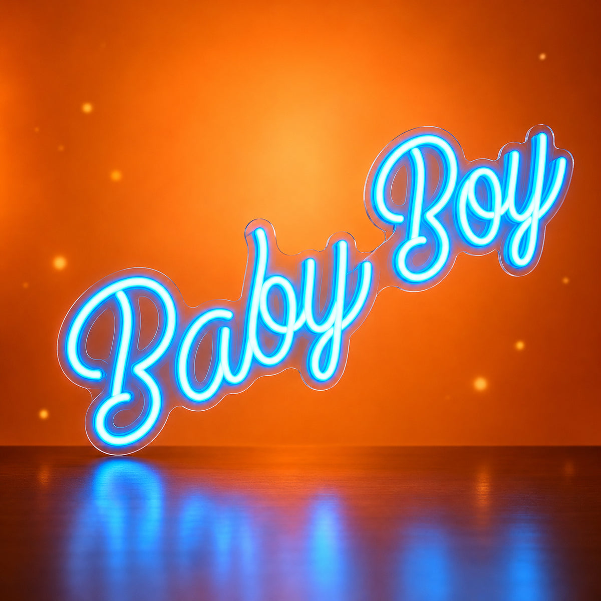 Baby Boy LED Neon Sign for Kids Room Dimmable Wall Decor - Facebook Ad Image