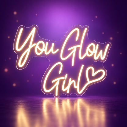 You Glow Girl LED Neon Sign for Wedding Light Up Party Decor - Facebook Ad Image