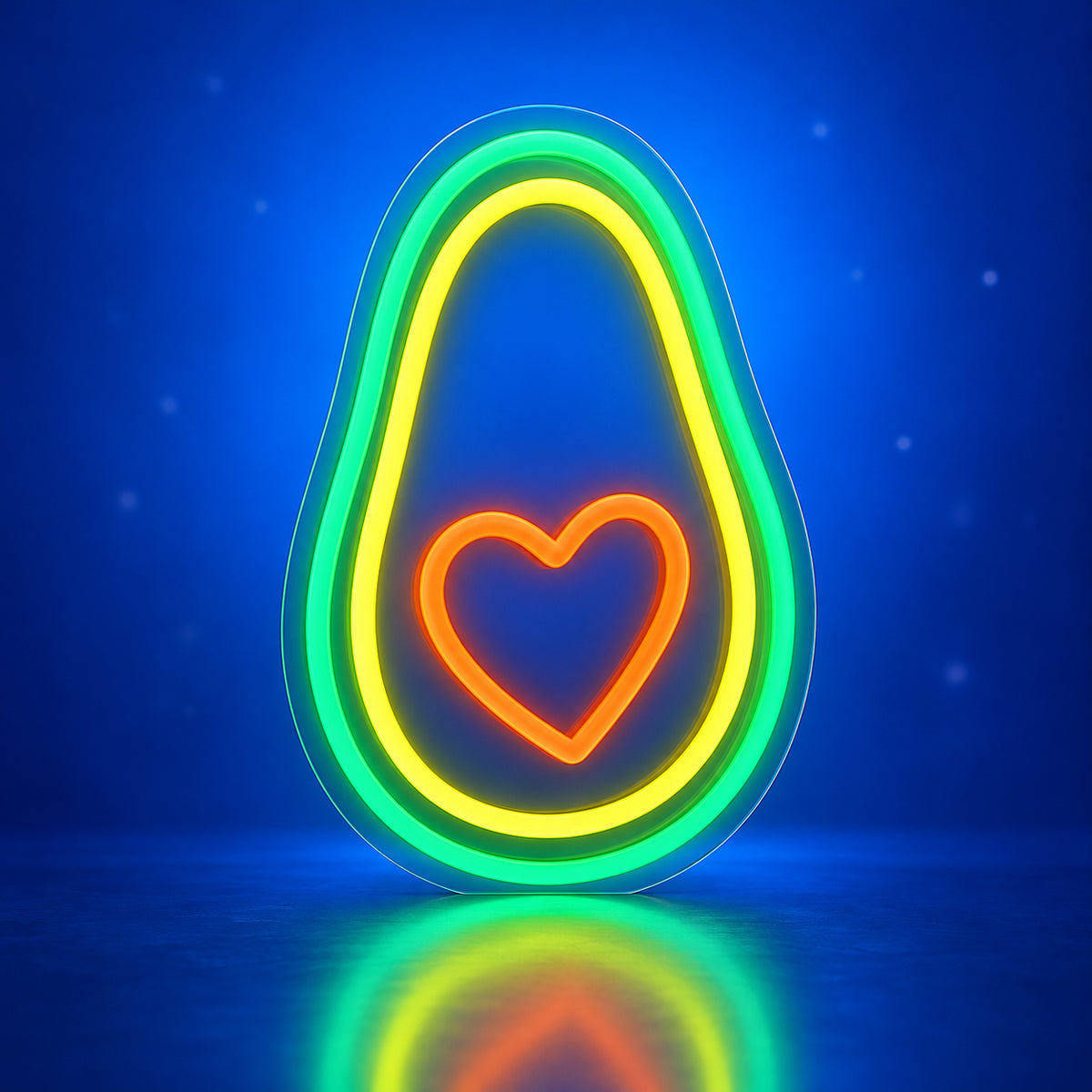 Heart Avocado LED Neon Sign Dimmable Wall Light - Facebook Ad Image