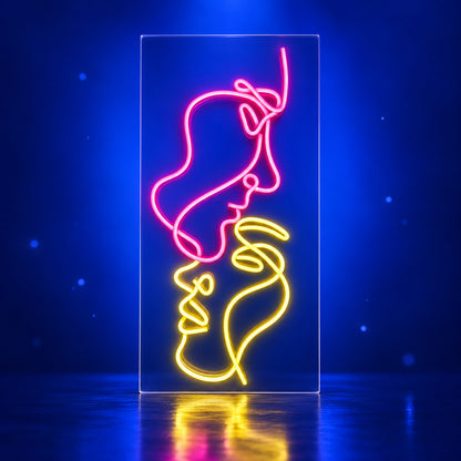 Face to Face LED Neon Sign for Wedding Light Up Party Decor - Facebook Ad Image