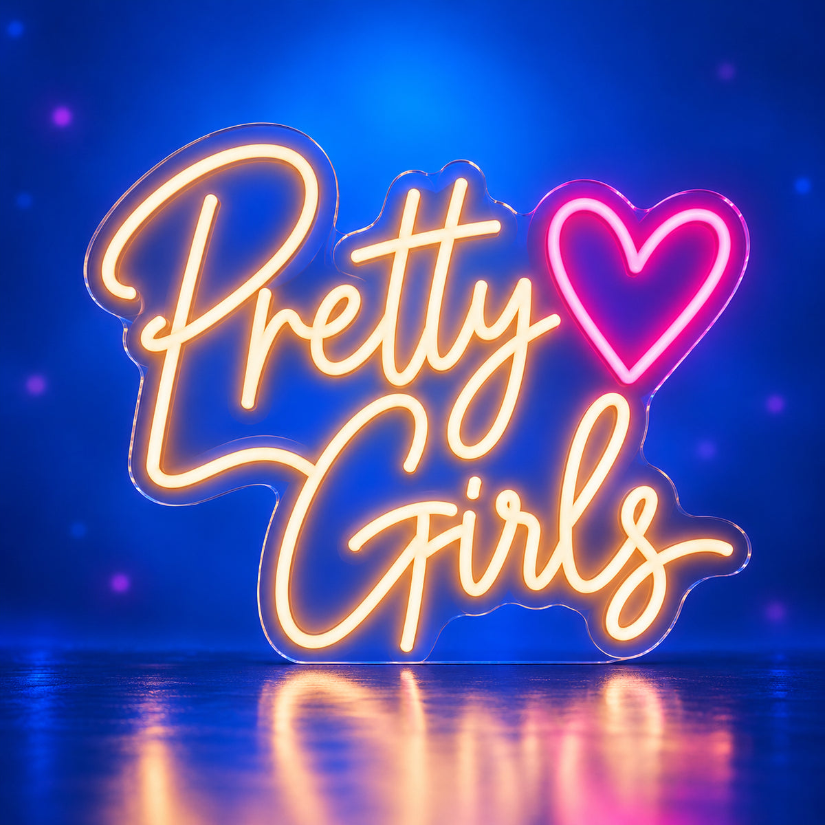 Pretty Girl LED Neon Sign Dimmable Wall Light - Facebook Ad Image