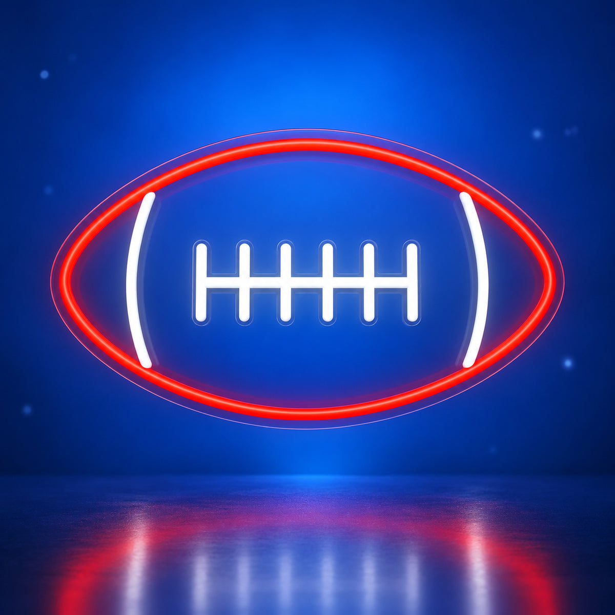 Rugby Ball LED Neon Sign for Man Cave Dimmable Wall Decor - Facebook Ad Image